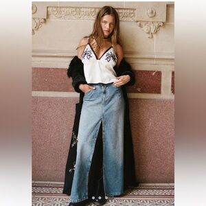 Free People We the Free Come As You Are Denim Maxi Skirt